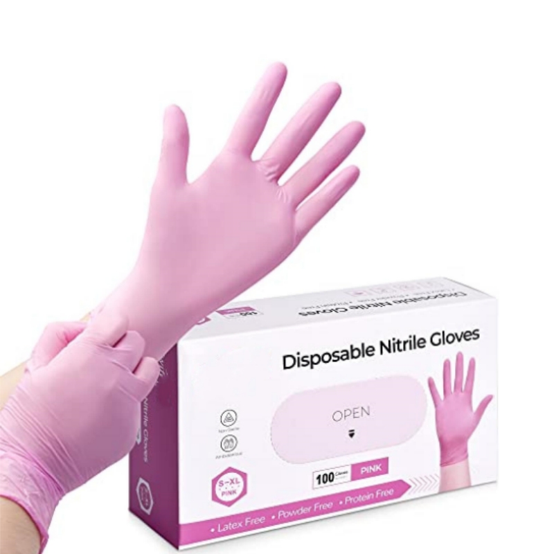 Garden Gloves - Guantes Desechables de Nitrilo Rosa para