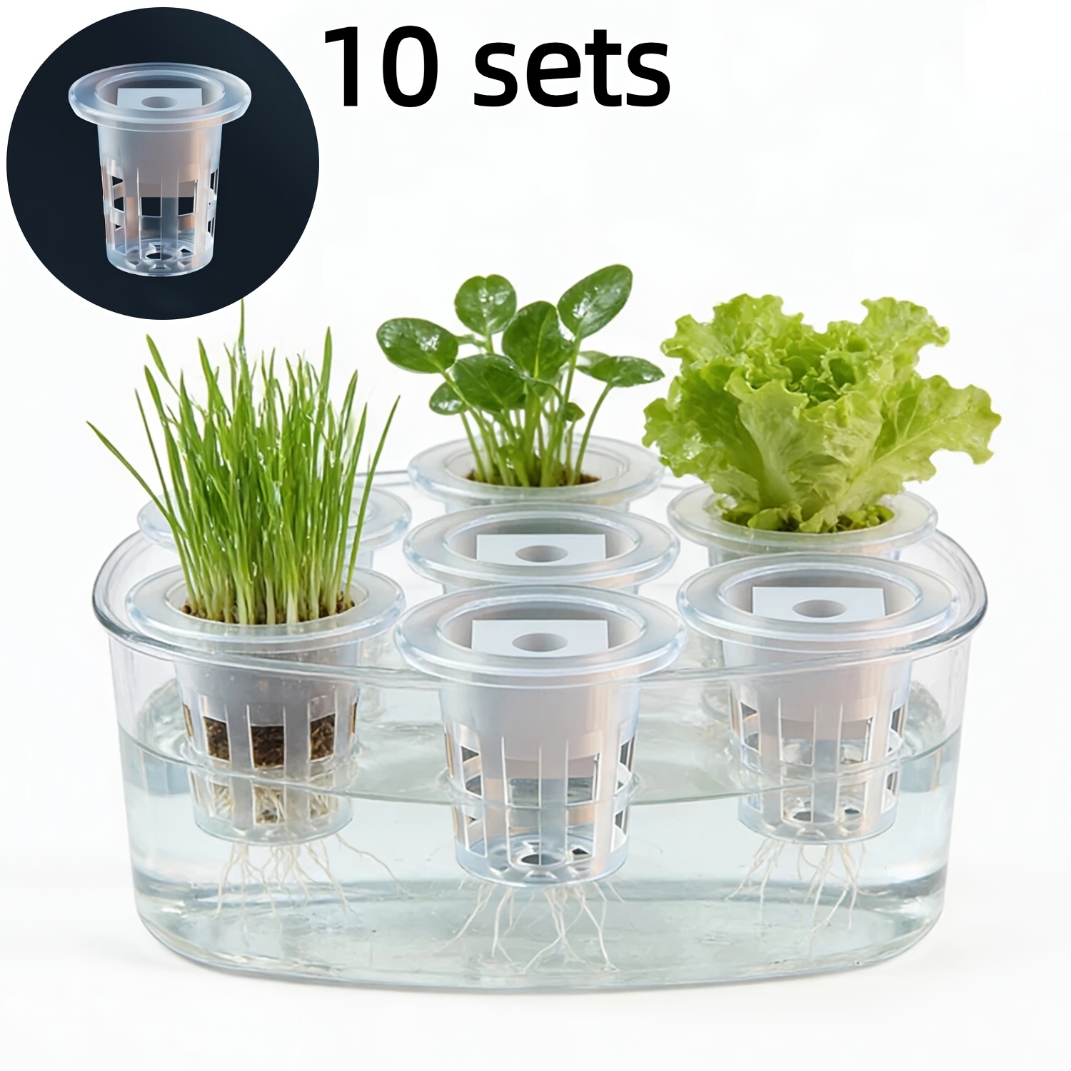 Seed Starter Tray - Juego de 10 cestas hidropónicas para