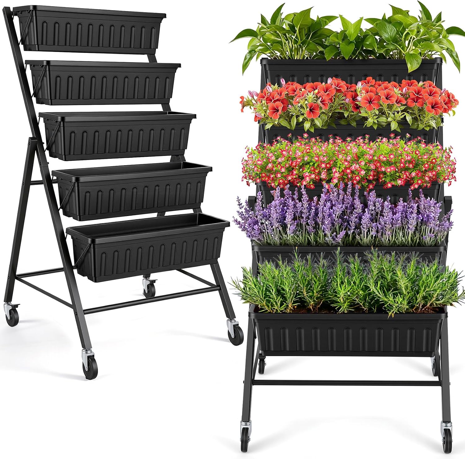 Jardinera vertical elevada con - Indoor Herb Garden reseña y precio